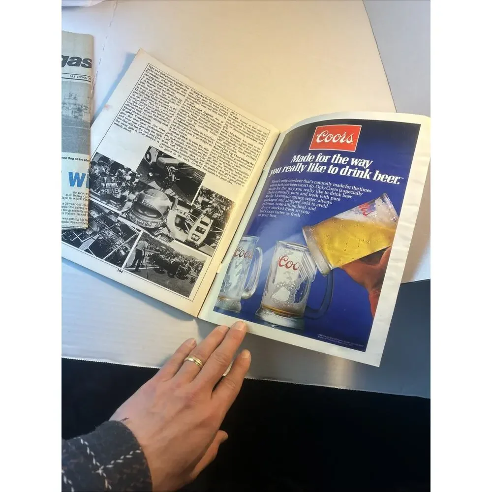 Metal Sign - 1982 Caesars Palace Parking Lot Racing Program - 10x14 inches